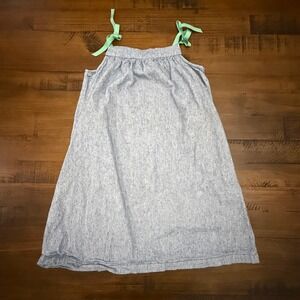 Hanna Andersson Girls Dress Size 120 Blue White Striped Sleeveless size 6/7